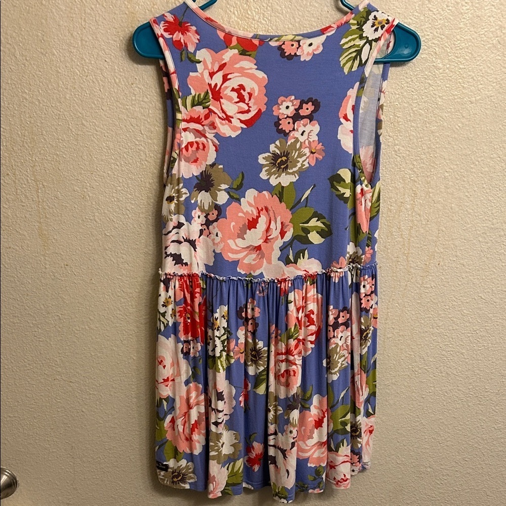 Matilda Jane Women Blue Floral Sleeveless Dress Size Small - Picture 8 of 8